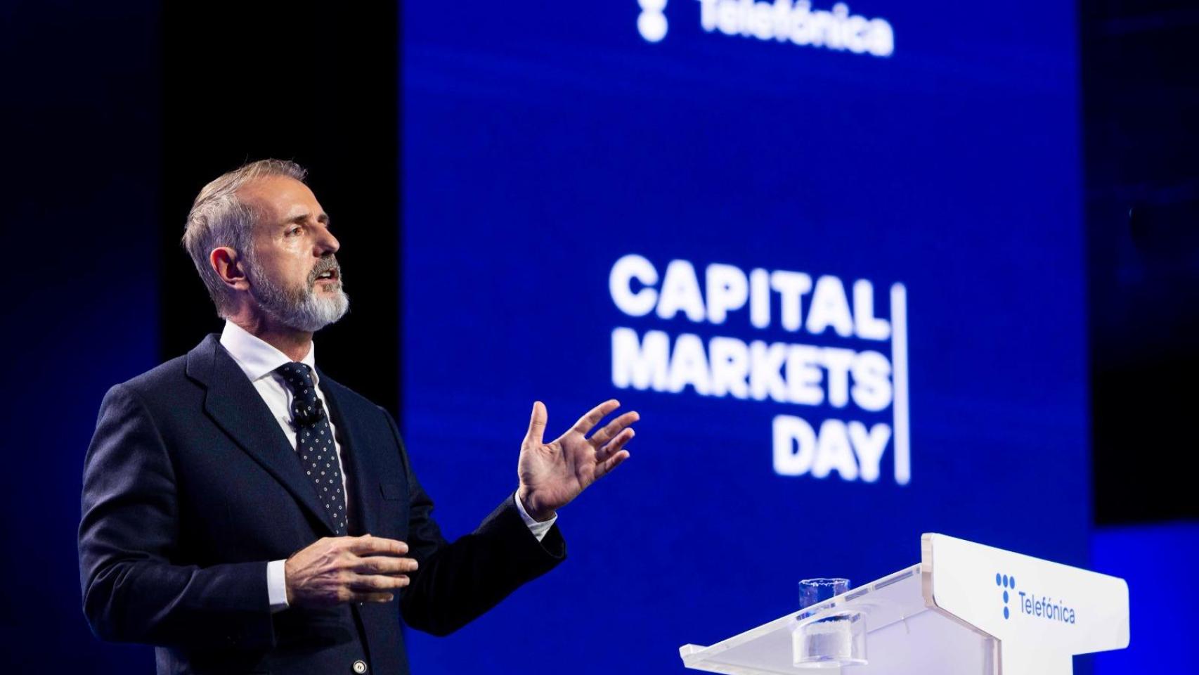 Marc Murtra, presidente de Telefónica, durante su intervención en el Capital Markets Day (CMD) de 2025.