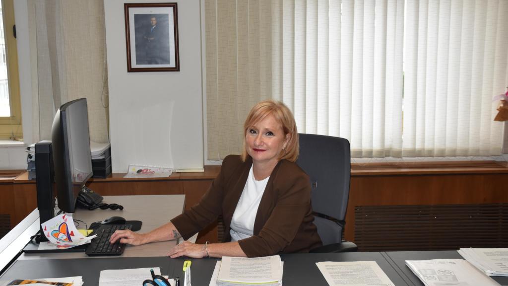 La Consejera de Industria, Comerio y Empleo de la Junta de Castilla y León, Leticia García, en su despacho.