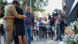 Imagen de los familiares de Sandra Peña durante una manifestación.