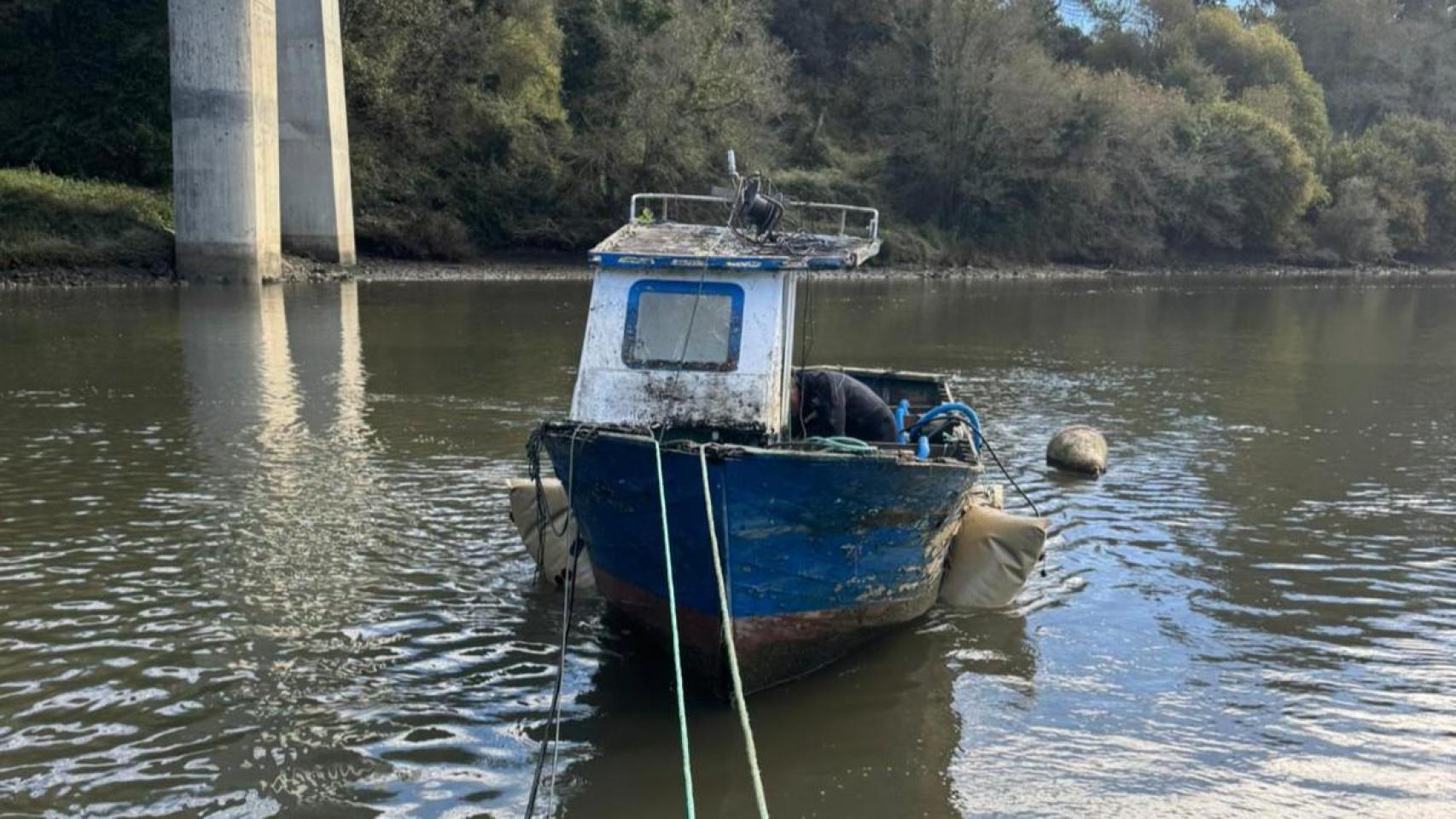 Imagen del barco recuperado.