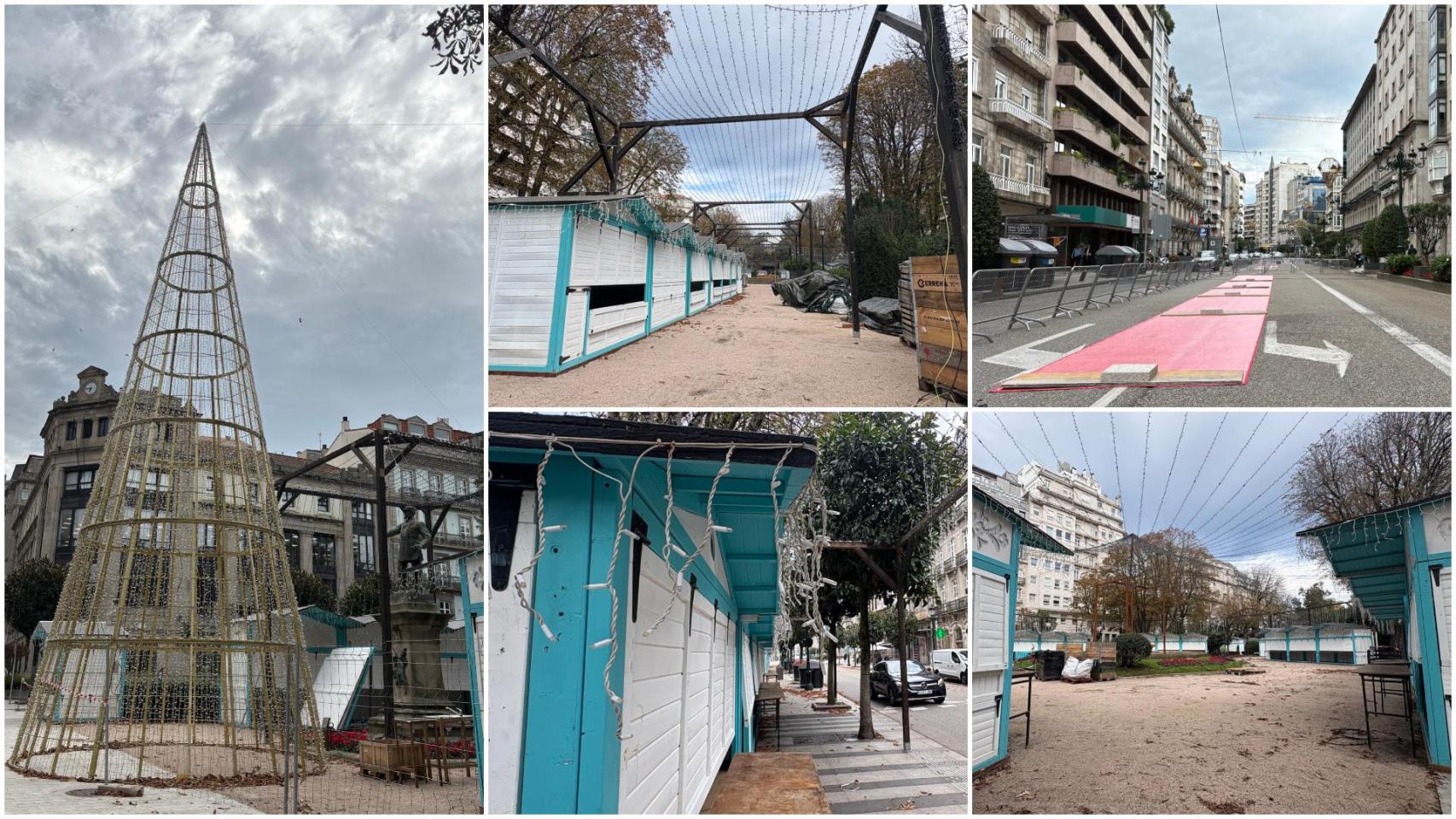 Instalación del Cíes Market y vallado de García Barbón.