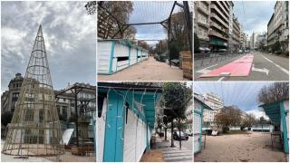 Instalación del Cíes Market y vallado de García Barbón.