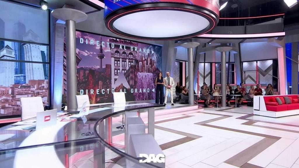 Plató del programa 'Directo al grano' en los estudios de RTVE en Prado del Rey.