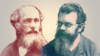 Los científicos James Clerk Maxwell (izquierda) y Ludwig Boltzman (derecha). Diseño: Rubén Vique