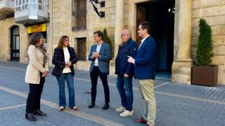 Ramón Celma, Ana Jarque y otros cargos del PP de Zaragoza, en Caspe