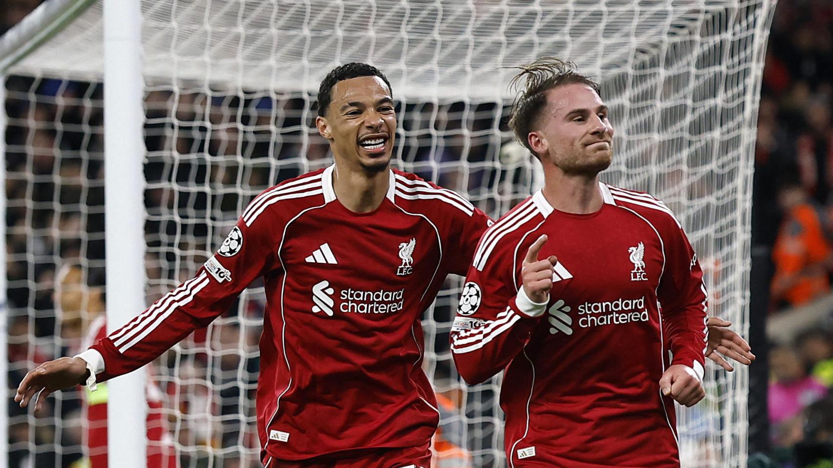 Alexis Mac Allister adelanta al Liverpool ante el Real Madrid