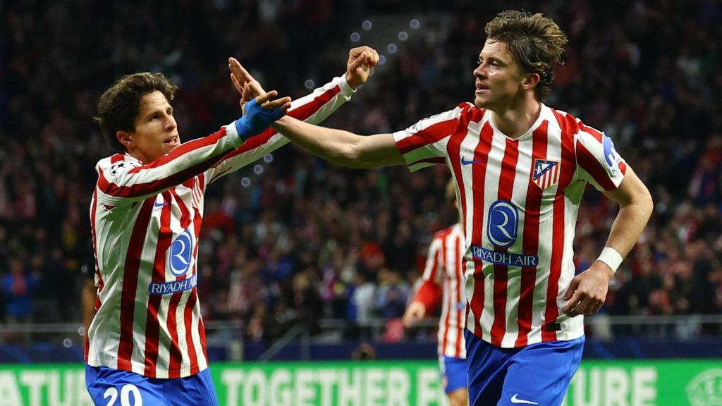 Gallagher celebra su gol contra el USG.