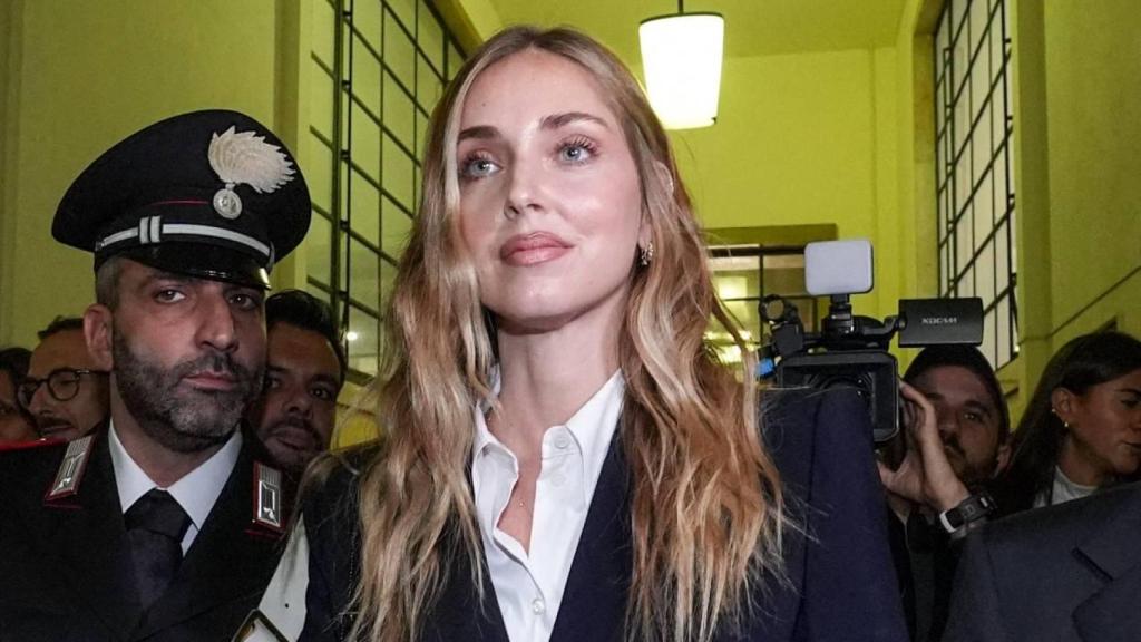 Chiara Ferragni, tras comparecer ante el Tribunal de Milán.