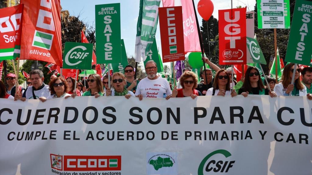Imagen de archivo de una manifestación por la sanidad.