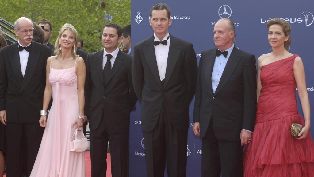 Corinna Larsen junto a Juan Carlos, la infanta Cristina y el exmarido de ésta, Iñaki.