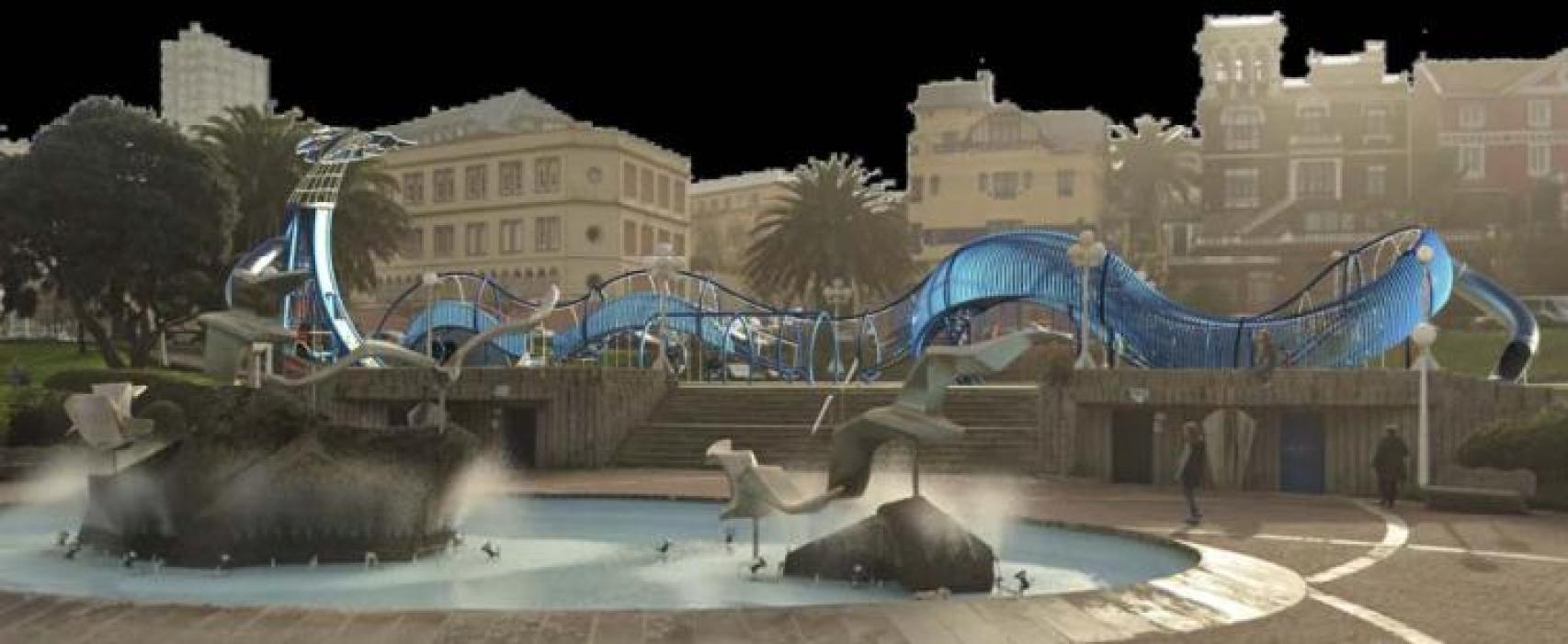 Recreación del nuevo parque de la plaza de Portugal