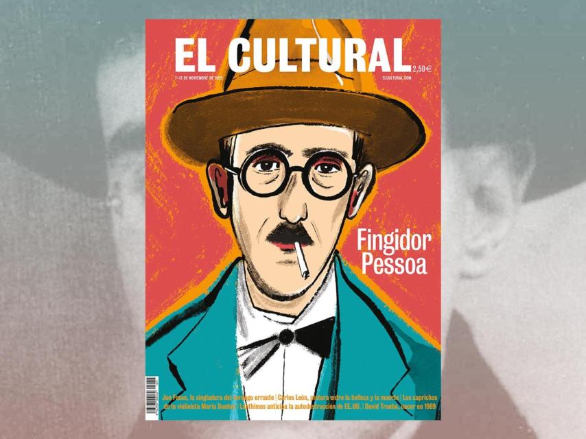 Fernando Pessoa visto por la ilustradora Patricia Bolaños en la portada de El Cultural del 7 de noviembre de 2025