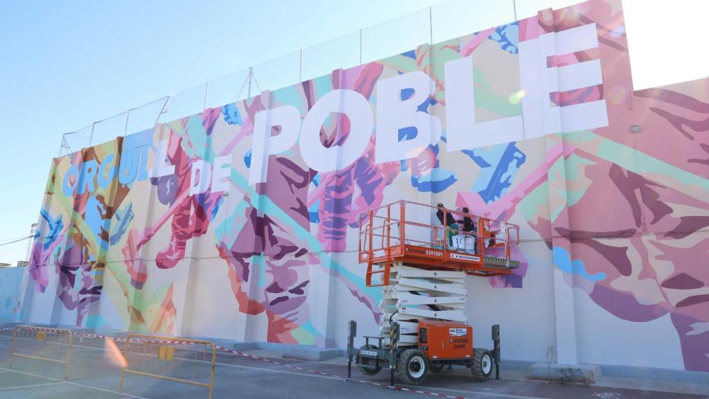 Imagen del mural en homenaje a la dana en Catarroja. Ayuntamiento de Catarroja