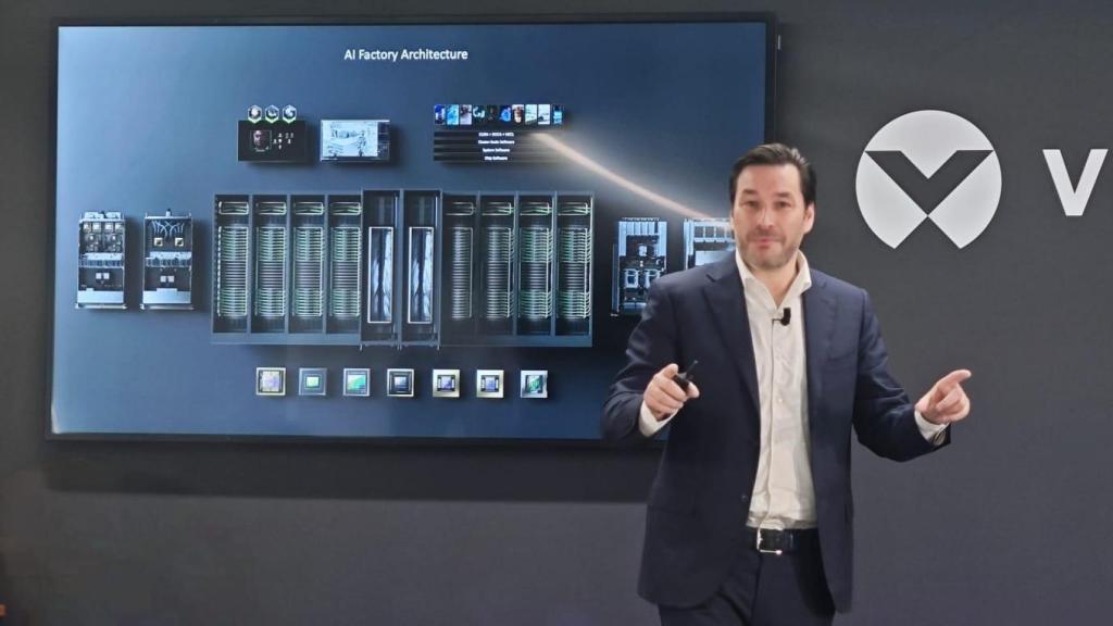 Carlo Ruiz, vicepresidente de Operaciones para EMEA de Nvidia, durante Vertiv Tech 2025.