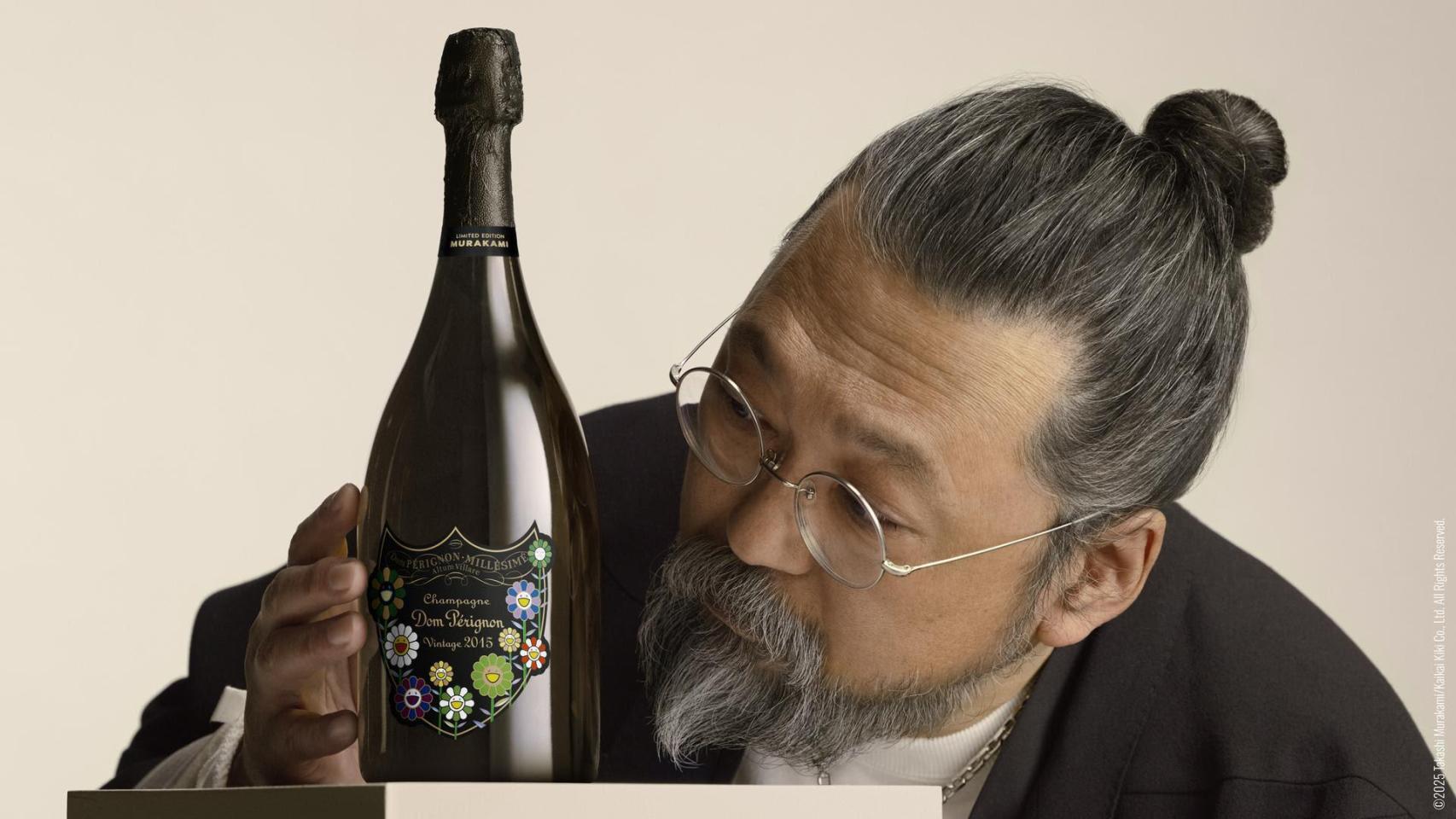 Takashi Murakami y la botella edición limitada de Dom Pérignon.