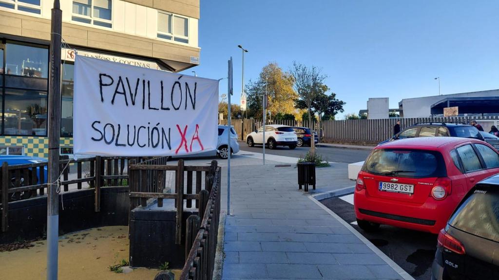 Una de las pancartas