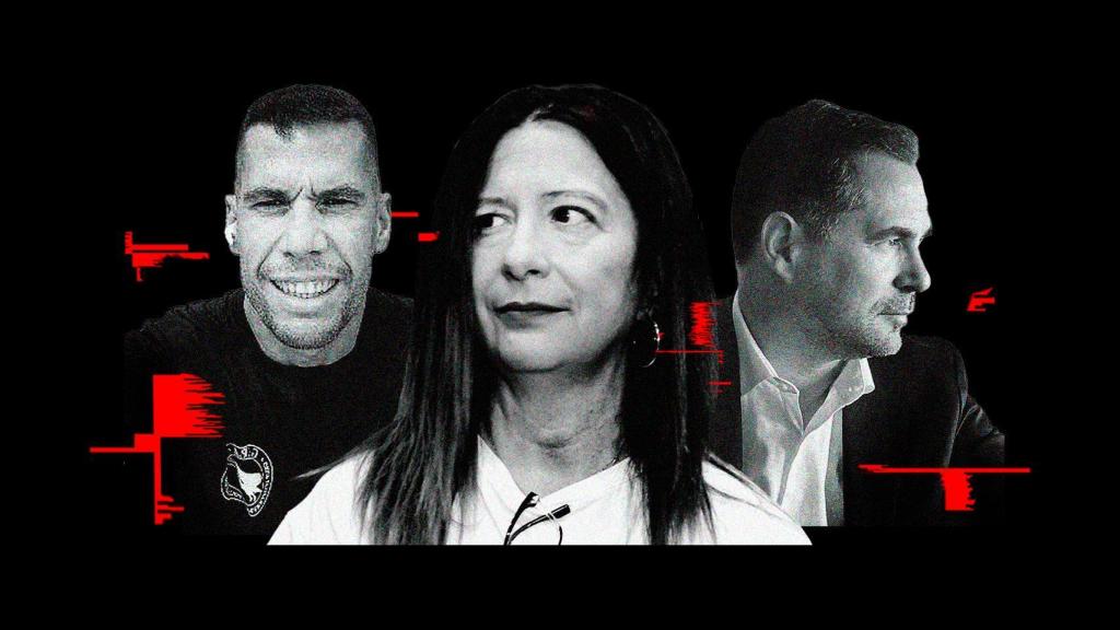 Fotomontaje de Leire Díez, Rubén Villalba (i) e Ignacio Stampa (d).