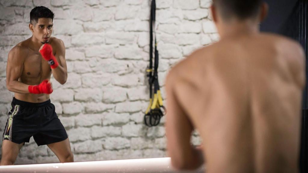 Gonzalo Sarmiento durante su etapa como boxeador.