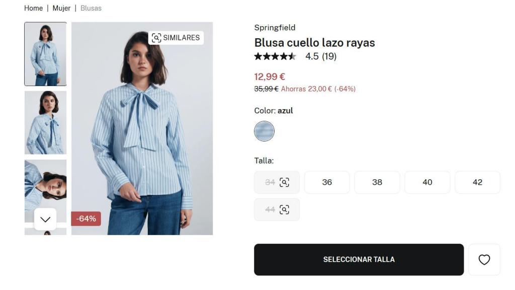 Blusa cuello lazo. Ref. 6792371