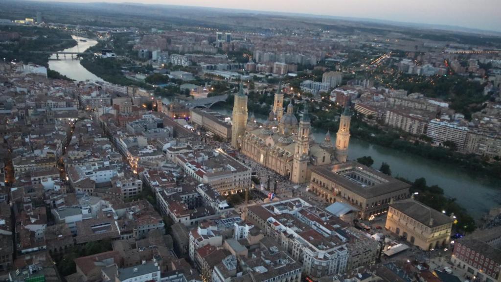 Vista aérea del centro de Zaragoza.