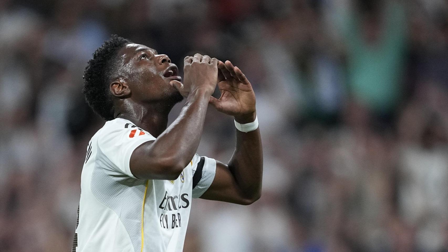 Aurélien Tchouaméni, en un partido con el Real Madrid