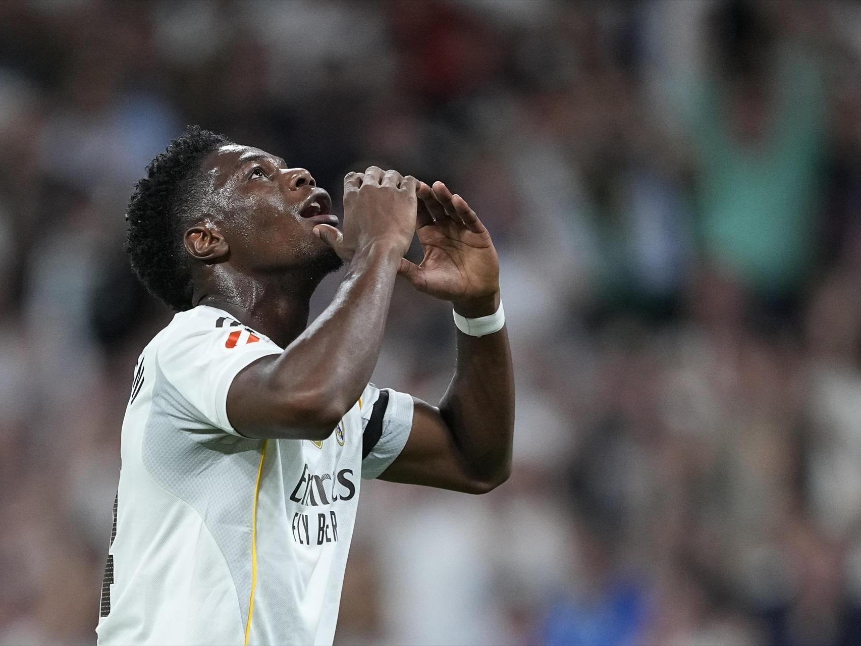 Aurélien Tchouaméni, en un partido con el Real Madrid