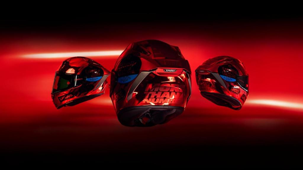 Réplica del casco exclusivo de Marc Márquez.