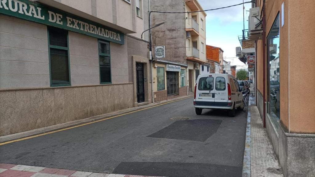 Calle donde se encuentra el bar de Kasim, en Talayuela (Cáceres).