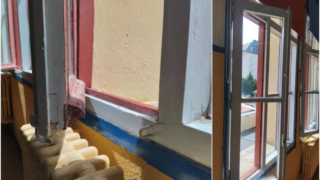 Estado de las ventanas en el CEIP San Juan de la Peña en Jaca