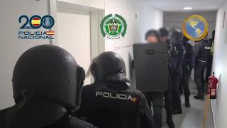 Imagen del operativo policial contra una célula del 'Tren de Aragua' en España.