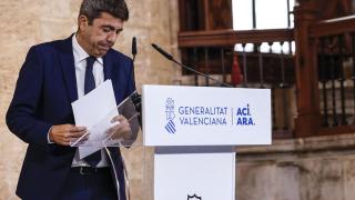 Carlos Mazón este lunes tras anunciar su dimisión como presidente de la Generalitat valenciana.