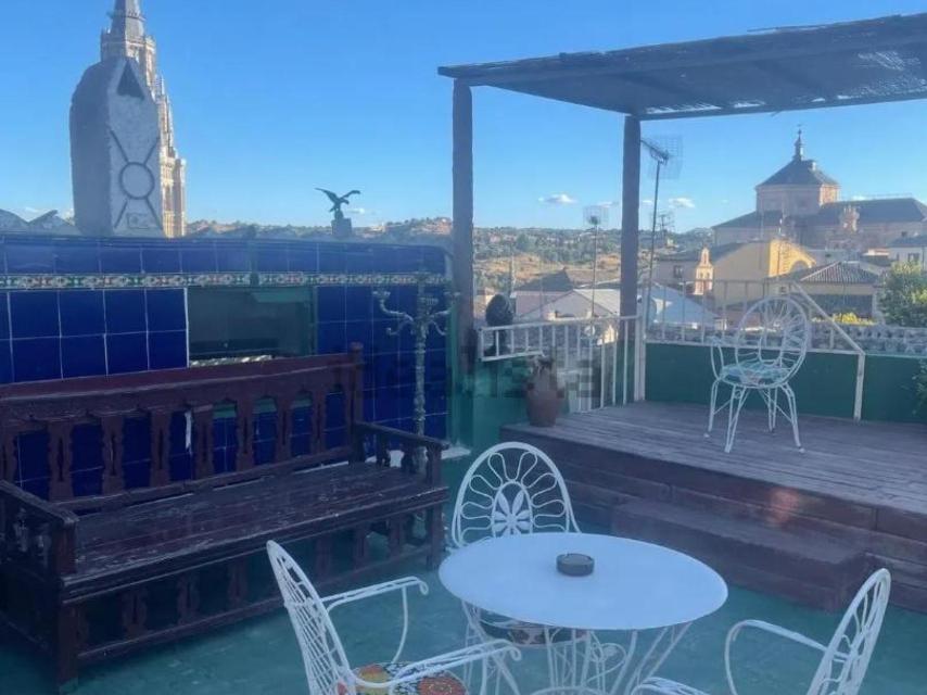 Terraza de la casa palacete.