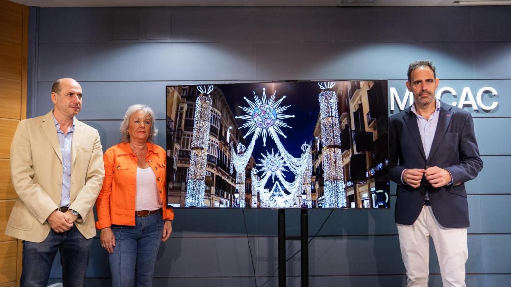 Acto de presentación de las nuevas luces de Navidad en la calle Larios.