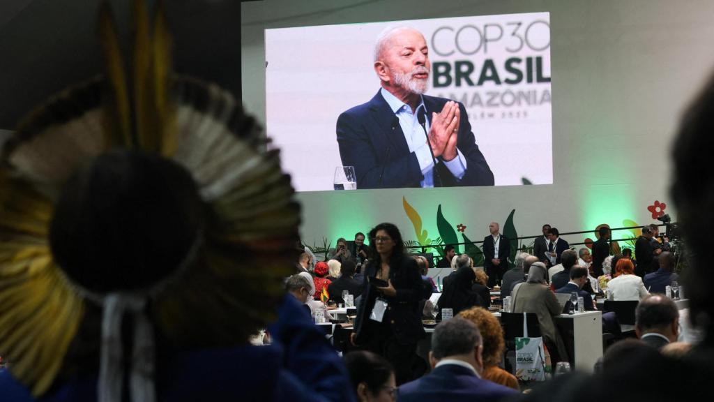 El presiente Lula da Silva durante su primer discurso oficial en la COP30 de Brasil.