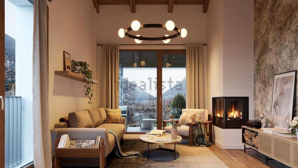 Interior de una de las viviendas de residencial CalMMA en Biescas