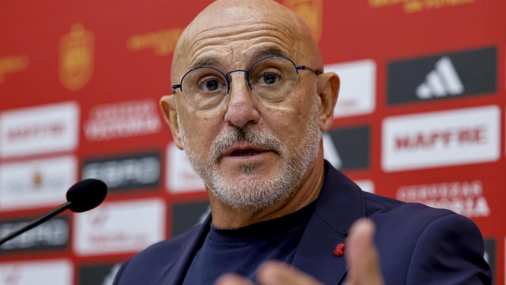 Luis de la Fuente, durante una rueda de prensa.