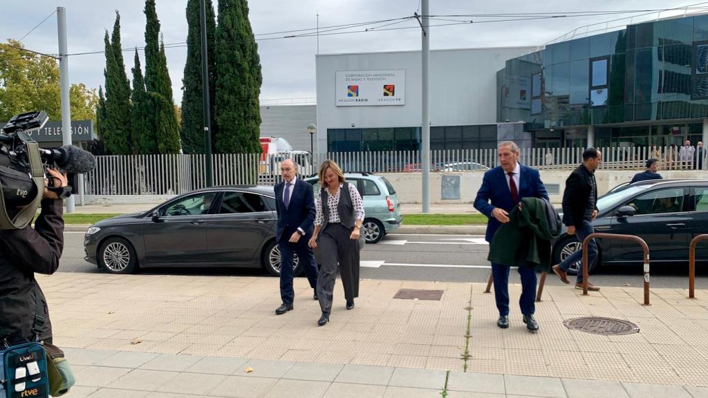 Pilar Alegría, a su llegada al acto este viernes.