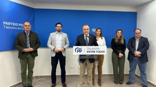 Rueda de prensa del PP en Talavera de la Reina.