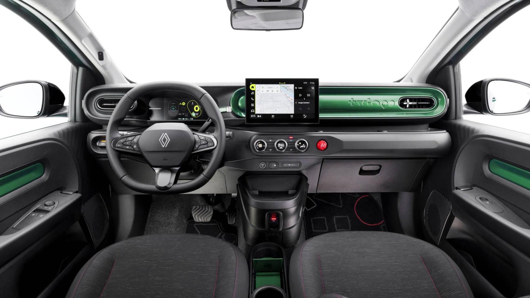 Puesto de conducción del Renault Twingo eléctrico