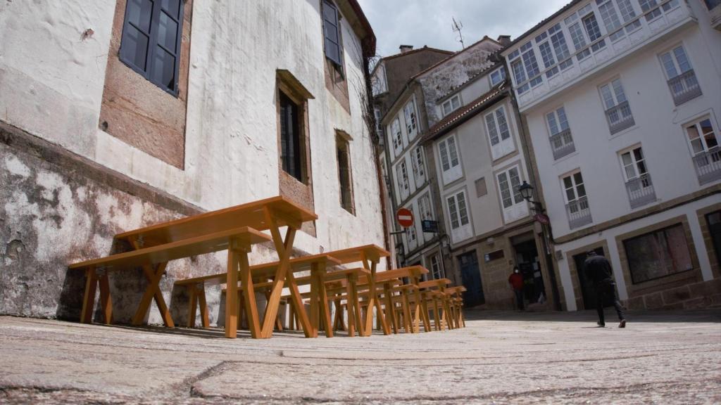 Terraza de la cervecería Xuntana