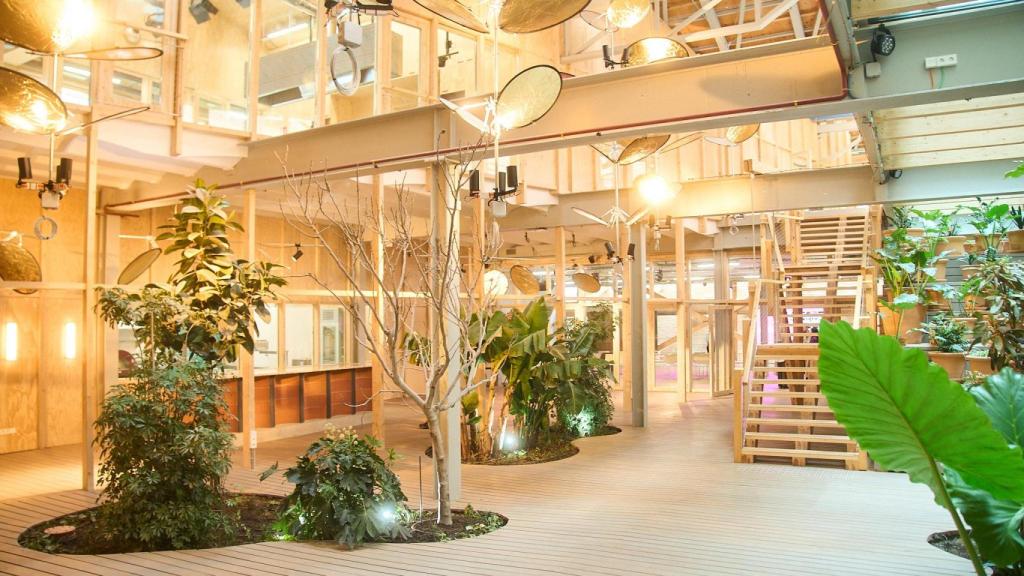 El patio comunitario de Infinito Delicias.