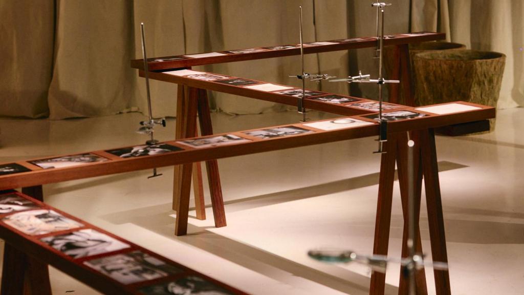 La instalación diseñada para la presentación de Aurea y Tesela.