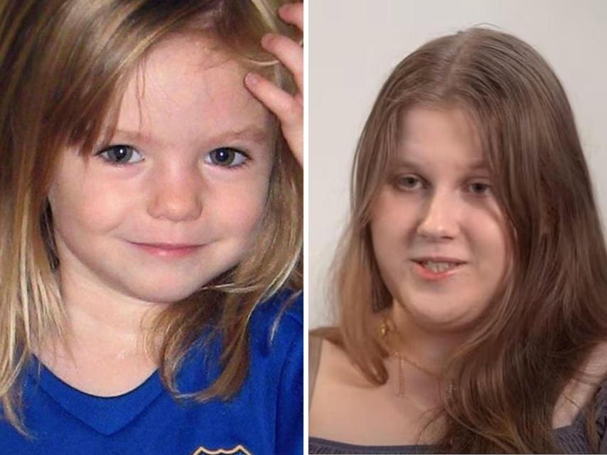 Madeleine McCann y Julia Wandelt, la joven polaca que se hizo pasar por ella.