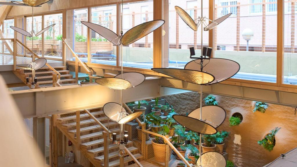 Detalles de la vegetación del edificio.