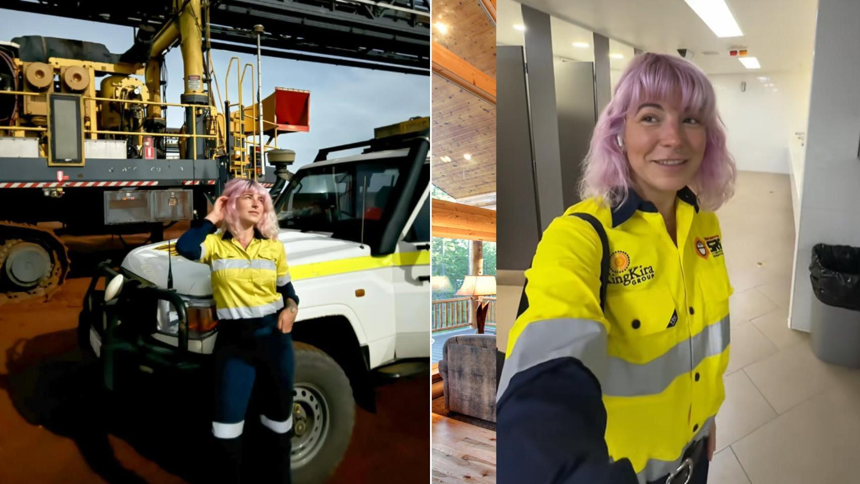 Virginia Sanz en las minas de Australia.