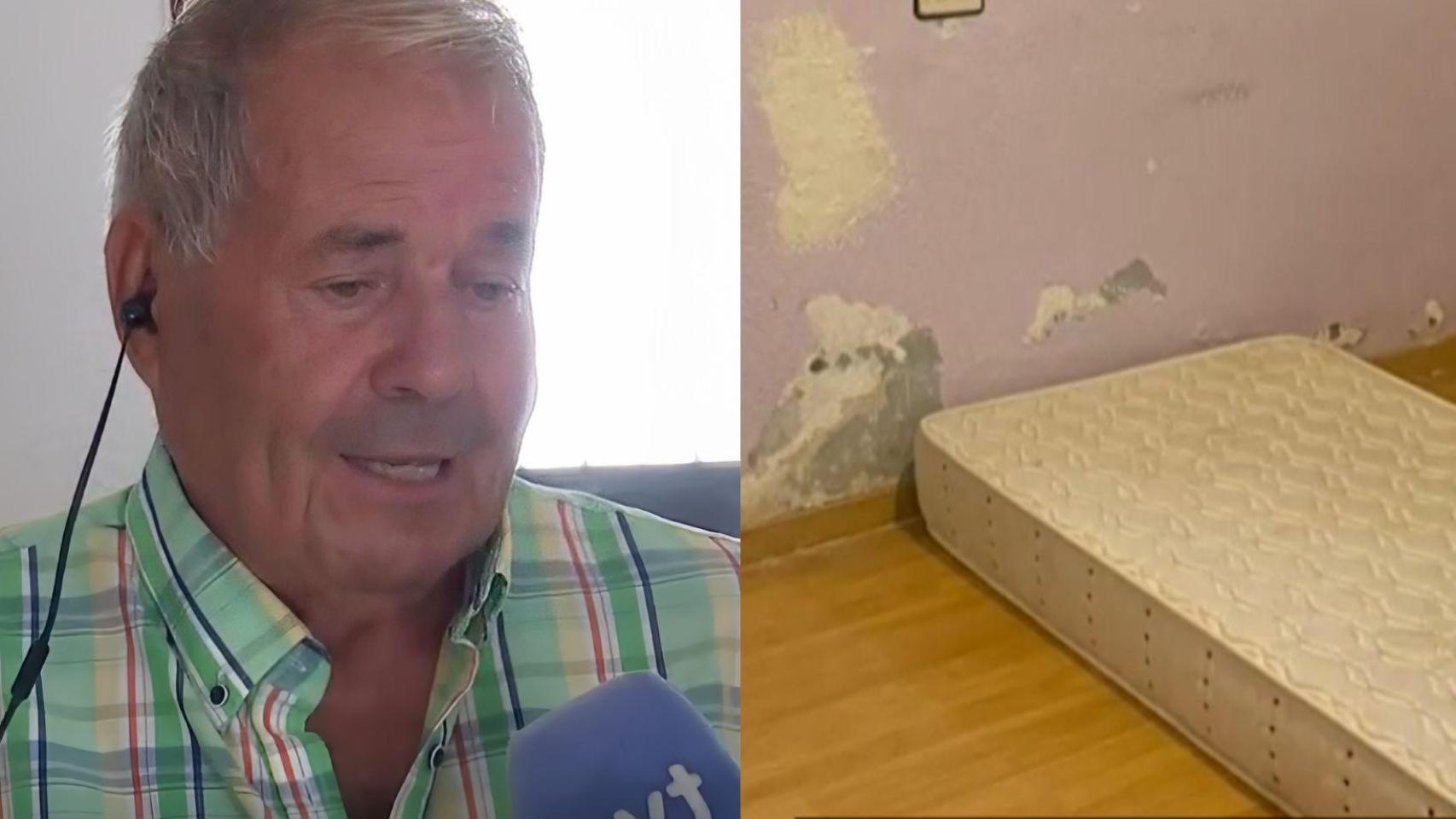José y parte de los desperfectos de la habitación donde dormía la inquilina.