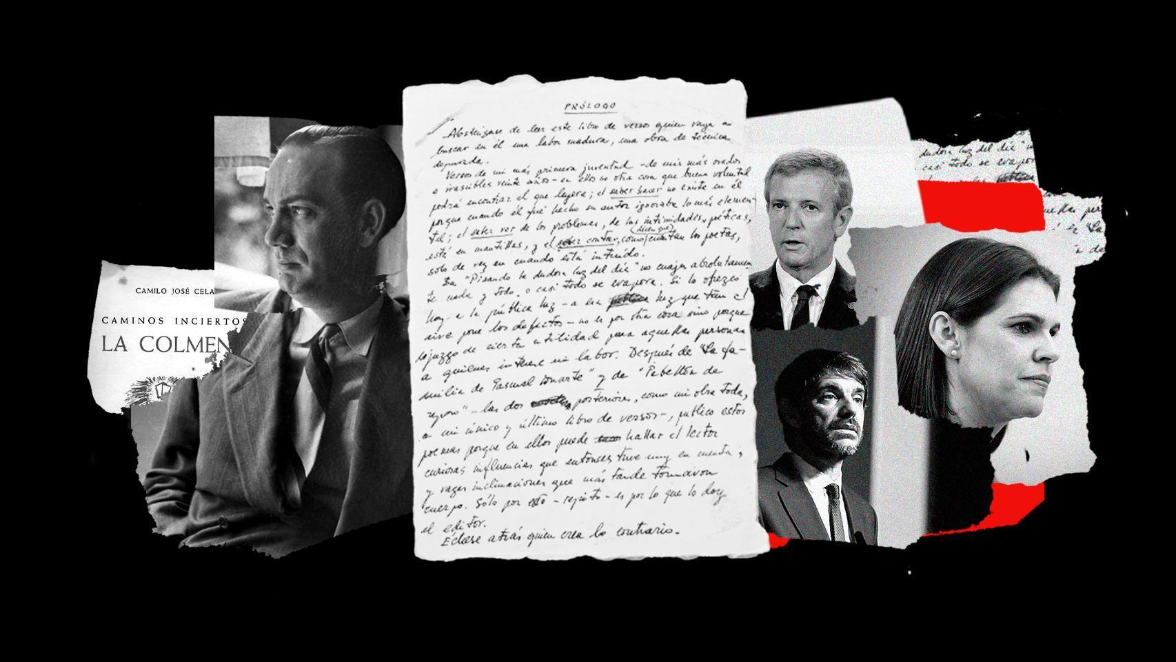 Camilo José Cela, Alfonso Rueda, Ernest Urtasun y Judith Piquet.