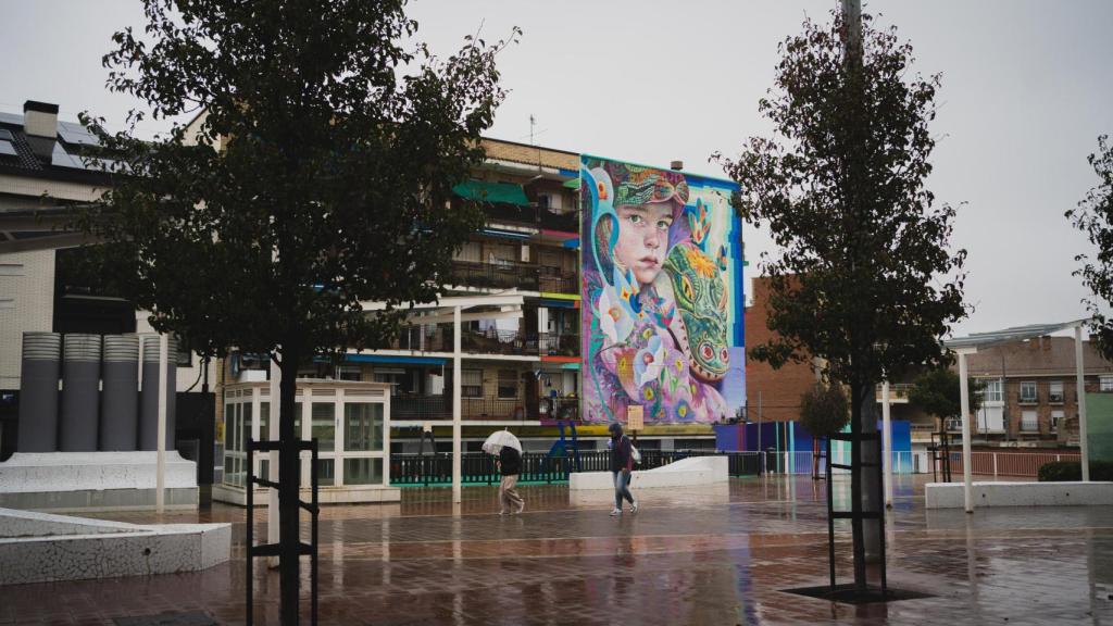 El mural Niños Perdidos, ubicado en Fuenlabrada.
