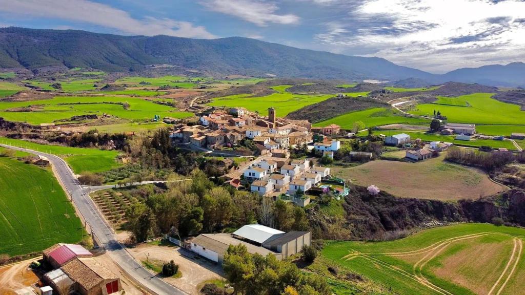 Vista panorámica de Urriés, pueblo zaragozano.