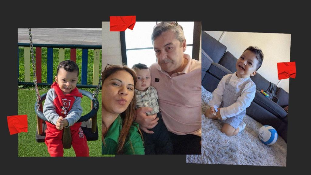 Alberto Gago y Sandra da Silva, junto a su hijo Daniel.